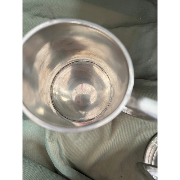 Pewter Mastercraft (?) Mug Tankard Pair - Picture 4 of 9
